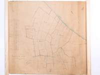 Plan manuscrit colorié du Domaine de Puygueraud situé dans les communes de Baurech et Tabanac dressé d'après les documents fournis par Mme Vve Sorbé en 1861 [ Avec : ] Extrait du Plan Cadastral de la Commune de Baurech en janvier 1881. Détail des circuits d'irrigation sur 4 bassins [ On joint : ] Un calque du précédent plan et un plan de Bridat, à Baurech, levé en 1932