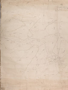 Plan de la partie Ouest de la Commune d'Illac [ Saint-Jean-d'Illac ] réduit de l'Atlas parcellaire en 1844. Echelle 1/10.000e [ On joint : ] Plan de la partie Ouest des landes communales d'Illac réduit de l'Atlas parcelaire en mai 1844