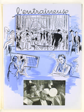 L'Entraîneuse. Michèle Morgan dans l'Entraîneuse avec Gilbert Gil, Jeanne Lion, Frehel, Tramel.. GIL, Gilbert ; LION, Jeanne ; FREHEL ; TRAMEL ; ...