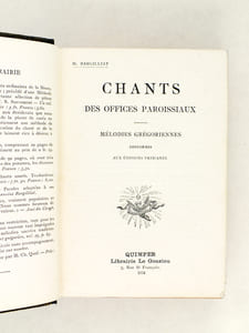 Chants des Offices paroissiaux. Mélodies grégoriennes conformes aux Editions Vaticanes.