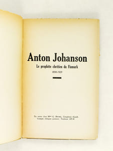 Anton Johanson. Le prophète chrétien du Finmark 1858-1929