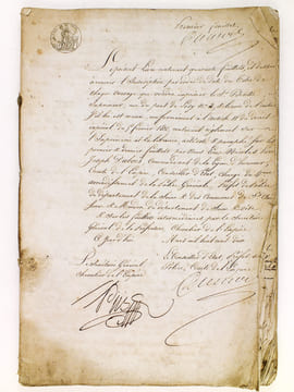 [ Exceptionnel document manuscrit pour l'histoire de l'édition française 1810-1846 : "Registre aux déclarations" des célèbres Imprimeurs-Libraires ...