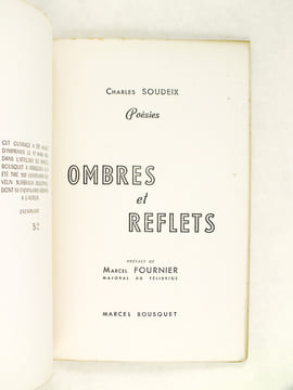 Ombres et Reflets. Poésies. [ Edition originale ]. SOUDEIX, Charles