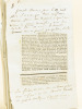 Extraits du manuscrit autographe des articles rédigés par Hippolyte Lucas consacrés à Blaise Pascal, l'Abbé de l'Espée, Washington, Gutenberg, Sully, ...