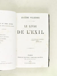 Le Livre de l'exil [ Edition originale ]