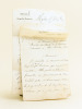 Lettre autographe signée de Georges Monval, Bibliothécaire Archiviste de la Comédie Française, au Général Brunon [ à propos des pièces de Talma jouées ...