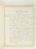 [ Remarquable lot de 10 cahiers manuscrits autographes  : Journaux intimes, Poèmes et Notes de romans ] I : Cahier de 70 feuillets contenant : ...