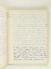 [ Remarquable lot de 10 cahiers manuscrits autographes  : Journaux intimes, Poèmes et Notes de romans ] I : Cahier de 70 feuillets contenant : ...