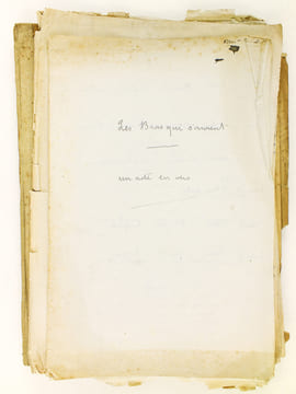 [ Lot de 3 Manuscrits et Notes manuscrites dont deux autographes ] I : Les Bras qui s'ouvrent. Un acte en vers ; II : Notes manuscrites pour 3 ...