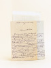 Correspondance égyptienne en arabe et en français datée de juillet 1893, adressée à un Comte (vraisemblablement le Comte de La Borie de La Batut) [ 2 ...