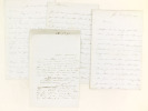 Mystérieuse correspondance d'une jeune femme exaltée avec l'éditeur Edouard Dentu [ 3 Lettres manuscrites signées Comtesse de Scibor Rylski puis ...