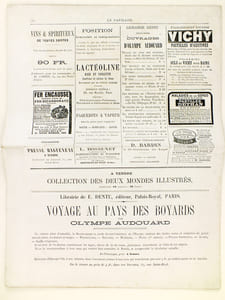 Le Papillon. Journal Hebdomadaire. N° 19 Dimanche 28 août 1881. [ Contient : ] Silhouette : Edouard Dentu  