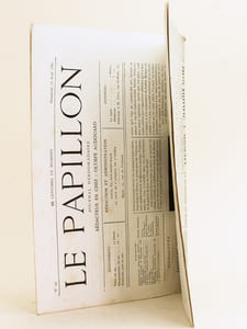 Le Papillon. Journal Hebdomadaire. N° 19 Dimanche 28 août 1881. [ Contient : ] Silhouette : Edouard Dentu  