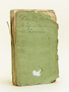 [ Recueil de 14 Discours originaux de Sébastien Bottin sur la période 1796 - 1799 : ] Discours prononcé par Mr Bottin, Curé de Favières, lors de la bénédiction du Drapeau de la Garde Nationale de Vézelise, le Dimanche de la Pentecôte 27 May, an 4 de la Liberté, pour servir de réponse aux Auteurs & Compagnie de la Prophétie accomplie, &c, &c. [ Suivi de : ] A la destruction du gouvernement anglois. Discours prononcé le 20 nivôse an 6, dans la salle décadaire, à Strasbourg, par le citoyen Bottin, Chef de Bureau et secrétaire-adjoint de l'Administration centrale du Département du Bas-Rhin ; en déposant sur l'autel de la patrie, en son nom et en celui des employés ses collègues, la somme de 453 francs 25 centimes, pour l'expédition d'Angleterre [ Suivi de : ] Discours prononcé le jour de la fête de la Reconnaissance et des Victoires célébrée à Strasbourg le dix prairial an VI par S. Bottin, Secrétaire en chef de l'administration centrale du département du Bas-Rhin [ Suivi de : ] Discours prononcé à Strasbourg, le 26 Messidor an VI, anniversaire du 14 Juillet 1789, par le Citoyen Bottin, Secrétaire en chef du Département du Bas-Rhin [ Suivi de : ] Discours prononcé à Strasbourg, le 26 Messidor an VI, anniversaire du 14 Juillet 1789; par le Citoyen Bottin, Secrétaire en Chef du Département du Bas-Rhin  [ Suivi de : ] La Reprise de Rome par les Français [ Suivi de : ] Discours prononcé à Strasbourg, le Ier Vendémiaire an VII, jour de la fête anniversaire de la fondation de la République française [ Suivi de : ] Premier Discours sur l'Exécution des Lois ; et en particulier, de celle du 17 Thermidor an 6, contenant des mesures pour coordonner les jours de repos avec le Calendrier républicain ; Et de celle du 23 Fructidor suivant, contenant des dispositions nouvelles pour l'exacte observation de l'Annuaire de la Républiquen prononcé à l'Assemblée Nationale à Strasbourg le 10 Frimaire, an 7 de la République française, une et indivisible [ Suivi de : ] Fête Anniversaire de la Juste Punition du dernier Roi des Français. A Strasbougr, le 14 Nivôse de l'an 7 de la République française [ Suivi de : ] Discours prononcé à Strasbourg le 2 Pluviôse an VII, Jour de la célébration de la fête anniversaire de la juste punition du dernier roi des Français, par le Citoyen Grimmer, suivi des Imprécations contre les Parjures, prononcées à la même fête par le Citoyen Bottin [ Suivi de : ] Second Discours sur l'Exécution des Lois et en particulier de celle du 17 Thermidor an 6 ... prononcé à l'Assemblée Décadaire à Strasbourg le 30 Pluviôse an VII [ Suivi de : ] Eloge funèbre du Citoyen Brendel, Chef du Bureau des Archives au Département du Bas-Rhin, et ci-devant Evêque constitutionnel du même Département ; mort le 3 Prairial, an 7, âgé de 63 ans [ Suivi de : ] Trauer-Rede gesprochen am grabe des burgers Brendel, Archivarius [...] und vormaliger Constitutionneller Bischoff desselben [ Suivi de : ] Eloge Funèbre des Citoyens Bonnier et Roberjot, Ministres plénipotentiaires de la République française au congrès de Rastadt, lâchement assassinés le 9 floréal an VII, par les ordres de la maison d'Autriche ; prononcé à Strasbourg le 20 prairial an VII de la République française, une et indivisible