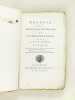 Recueil des Opuscules Posthumes de M. Lormeau de La Croix, dédié à son Père, par son Frère Aîné. LORMEAU DE LA CROIX, M.