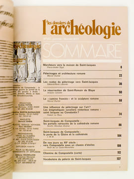 Les dossiers de l'Archéologie (revue) n° 20 à 25 ( année 1977 complète ) : 20. Saint-Jacques-de-Compostelle : les grands chemins des peuples, 8 ...