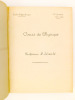 ( lot de 2 volumes ) Cours de Physique , école Polytechnique, 2e division 1940 - 1941 ; Cours de Physique , école Polytechnique, 1ère division 1941 - ...