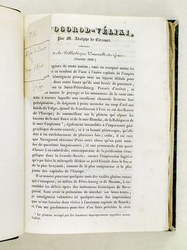 [ Recueil d'articles et tirés-à-part de récits de voyages, et de critique artistique par le Comte Adolphe de Circourt  ] Novgorod-Véliki ; L'Hermitage ...