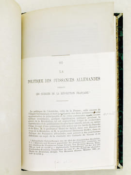 [ Recueil d'articles et tirés-à-part de critique historique et politique, et compte-rendus divers par le Comte Adolphe de Circourt ] Bibliographie ; ...