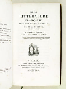 De la Littérature Française, pendant le Dix-Huitième siècle.