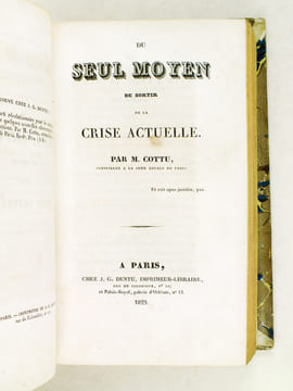 Des moyens de mettre la Charte en harmonie avec la Royauté par M. Cottu [ Suivi de : ] De l'Esprit de Corps et de l'Esprit de Parti, suivi de Quelques ...
