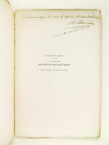 Particularité concernant un Volume sorti des Presses de Jules Didot et vers inédits de Pierre Didot [ Livre dédicacé par l'auteur ]