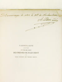 Particularité concernant un Volume sorti des Presses de Jules Didot et vers inédits de Pierre Didot [ Livre dédicacé par l'auteur ]