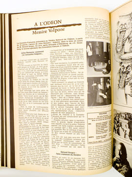 Comédie Française - revue mensuelle de la Comédie-Française , lot de 7 saisons, de 1971 - 1972 à 1977 - 1978 (numéros 1 à 70 sauf les n° 47, 48, 49, ...