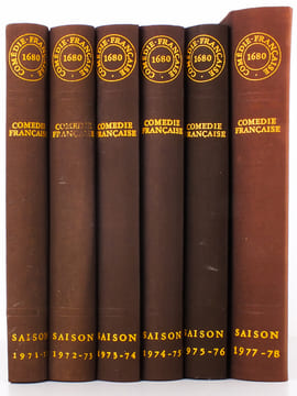 Comédie Française - revue mensuelle de la Comédie-Française , lot de 7 saisons, de 1971 - 1972 à 1977 - 1978 (numéros 1 à 70 sauf les n° 47, 48, 49, ...