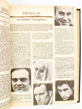 Comédie Française - revue mensuelle de la Comédie-Française , lot de 7 saisons, de 1971 - 1972 à 1977 - 1978 (numéros 1 à 70 sauf les n° 47, 48, 49, ...