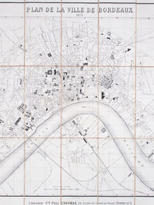 Plan de la Ville de Bordeaux 1874