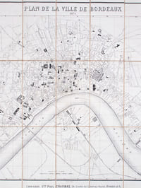 Plan de la Ville de Bordeaux 1874