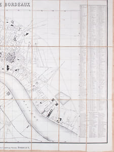 Plan de la Ville de Bordeaux 1874