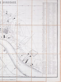 Plan de la Ville de Bordeaux 1874