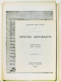 Affiches Historiques. Collection Marc Vincent. Album n° 1