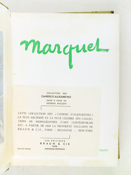 Marquet [ Avec une Lettre autographe signée de Marcelle Marquet au Docteur Raoul Germain : ] "18 février 1964. Cher Docteur et ami, Je vous remercie ...