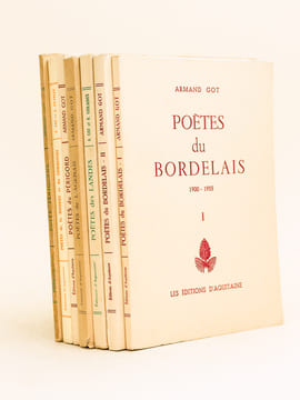 [ Lot de 7 recueils de Poésies locales ] Poètes du Bordelais 1900-1956 (2 Tomes - Complet) ; Poètes des Landes 1900-1958 ; Poètes de l'Agenais ...
