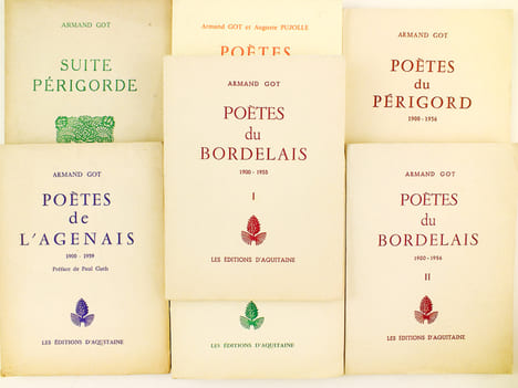 [ Lot de 7 recueils de Poésies locales ] Poètes du Bordelais 1900-1956 (2 Tomes - Complet) ; Poètes des Landes 1900-1958 ; Poètes de l'Agenais ...
