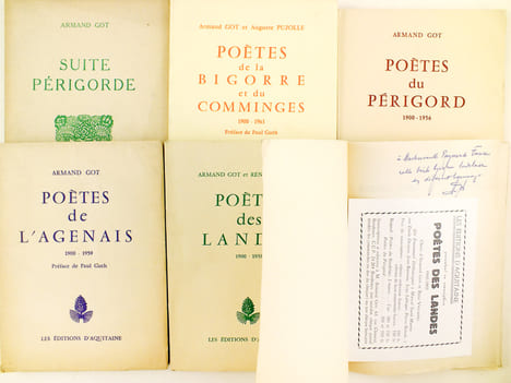 [ Lot de 7 recueils de Poésies locales ] Poètes du Bordelais 1900-1956 (2 Tomes - Complet) ; Poètes des Landes 1900-1958 ; Poètes de l'Agenais ...