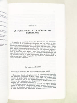 La Population de Bordeaux au XIXe siècle. Essai d'histoire sociale.. GUILLAUME, Pierre