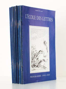 L'école des lettres , Revue bimensuelle éditée par l'Ecole des Loisirs - 84e année, du 15 septembre 1992 au 1er mars 1993 ( 10 vol. dont 1 numéro hors ...