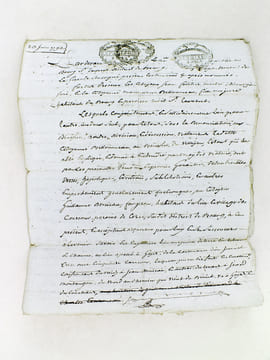 Lot d'archives relatives à l'arrondissement de Bourg-sur-Gironde [ Plus de 150 pièces rédigées entre 1715 et 1880, dont 12 pièces rédigées en 1700 et ...