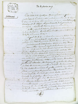 Lot d'archives relatives à l'arrondissement de Bourg-sur-Gironde [ Plus de 150 pièces rédigées entre 1715 et 1880, dont 12 pièces rédigées en 1700 et ...