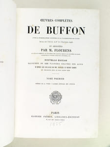 Oeuvres complètes de Buffon. Tome 1 : Théorie de la Terre - Histoire générale des Animaux