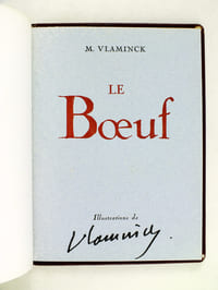 Le Boeuf. Illustrations de Vlaminck [ Edition originale ]