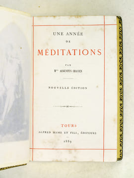 Une Année de Méditations. CRAVEN, Mme Augustus