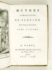 Oeuvres complettes de Bernard (Tome I) ( Oeuvres complètes ). BERNARD [ BERNARD Pierre Joseph, dit Gentil Bernard (1708-1775)  ]