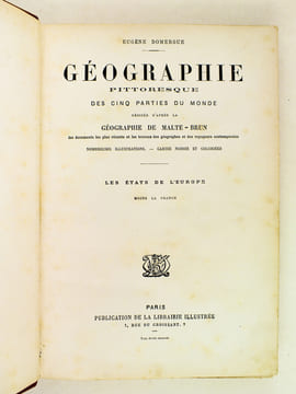 Géographie pittoresque des cinq parties du monde. Les Etats de l'Europe moins la France. DOMERGUE, Eugène