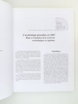 Revue archéologique de Bordeaux (lot de 2 années ) : Tome XCIII , Année 2002 : Tome XCIV , Année 2003. Société Archéologique de Bordeaux