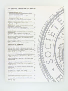 Revue archéologique de Bordeaux (lot de 2 années ) : Tome XCIII , Année 2002 : Tome XCIV , Année 2003. Société Archéologique de Bordeaux